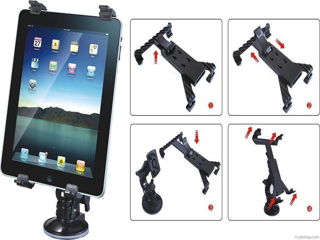 Adjustable Tablet Car Mount Holder for ipad, galaxy tab, kindle fire