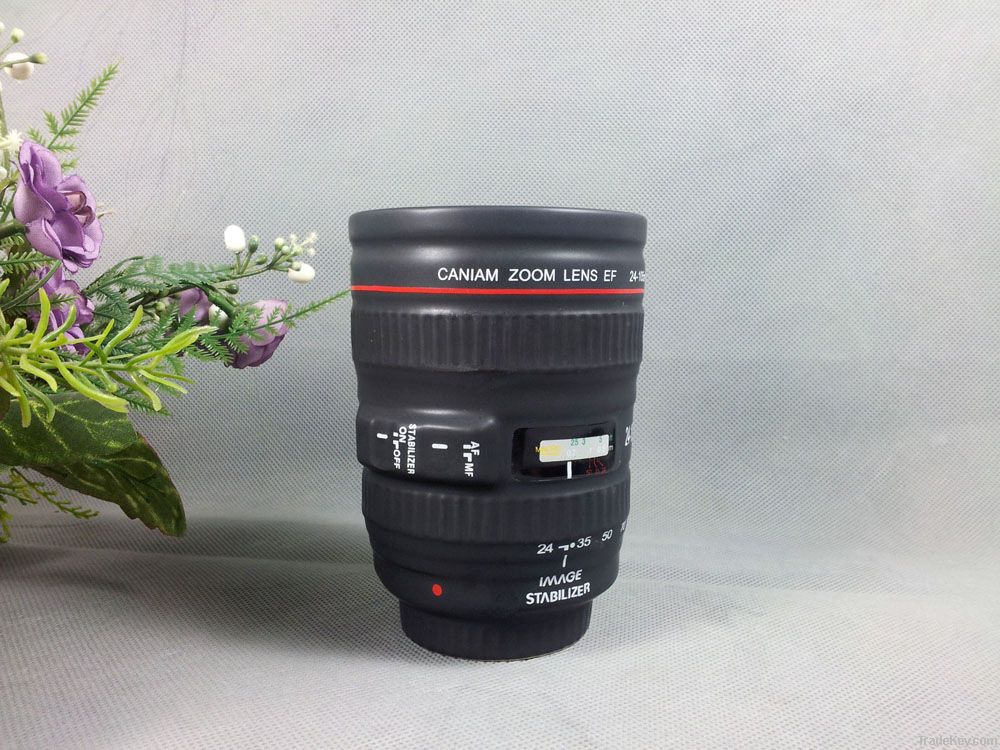 450ml enamel ceramic lens mug camera mug