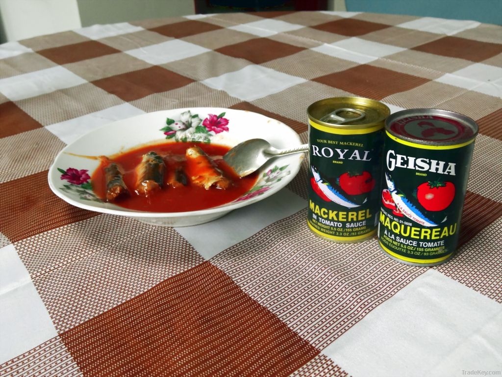 155g Canned pacific mackerel in tomato sauce