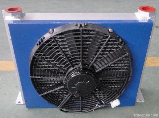hydraulic oil cooler for water well drill machinery, aluminum plate fin