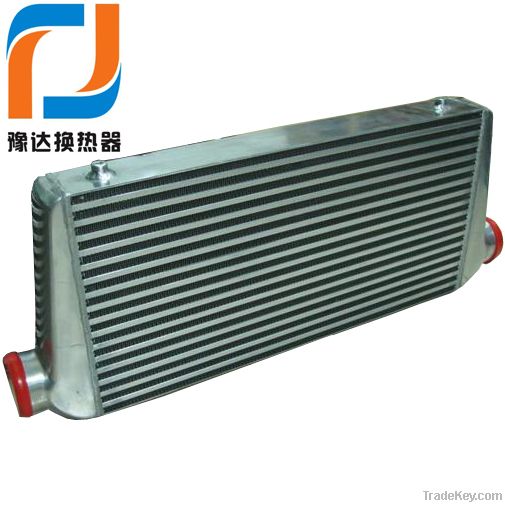 aluminum charge air cooler for racing car