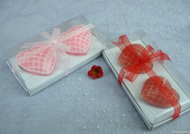 wedding candle , heart shape candle, craft candle