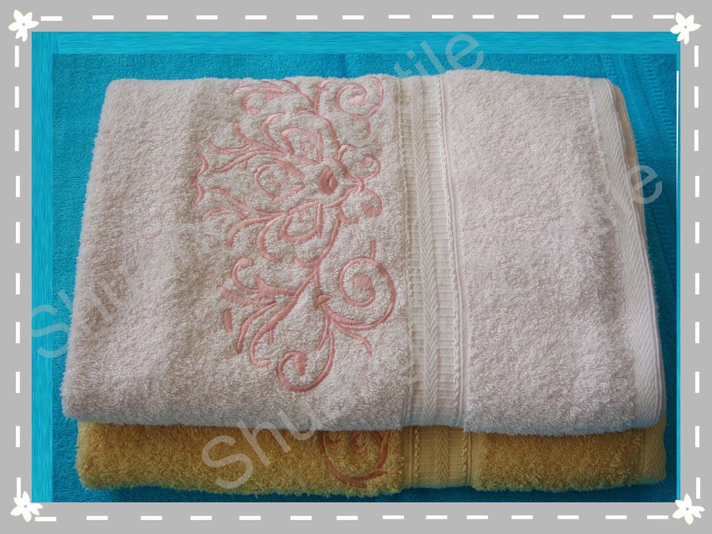 Stain Border /Embroidery/Cut Velvet/Velvet Bath Towel /Bath Towel Set