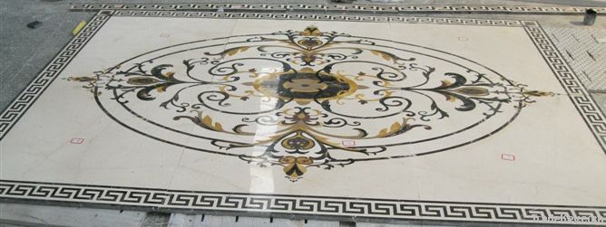 waterjet medallion floor tiles
