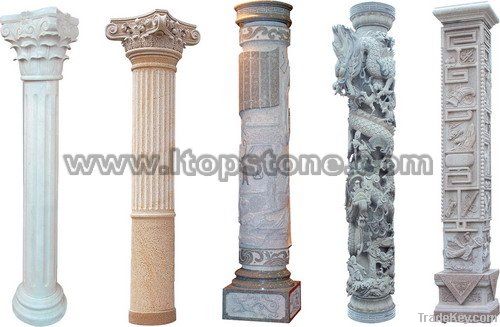 Stone Carved Decoration Roman Column