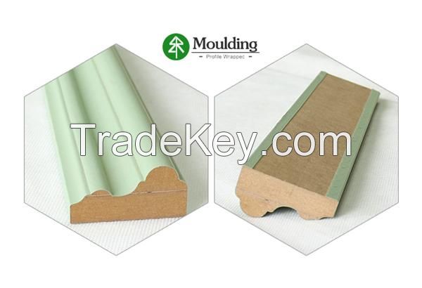 Waterproof PVC Wrapped MDF Mouldings for Skirting Board