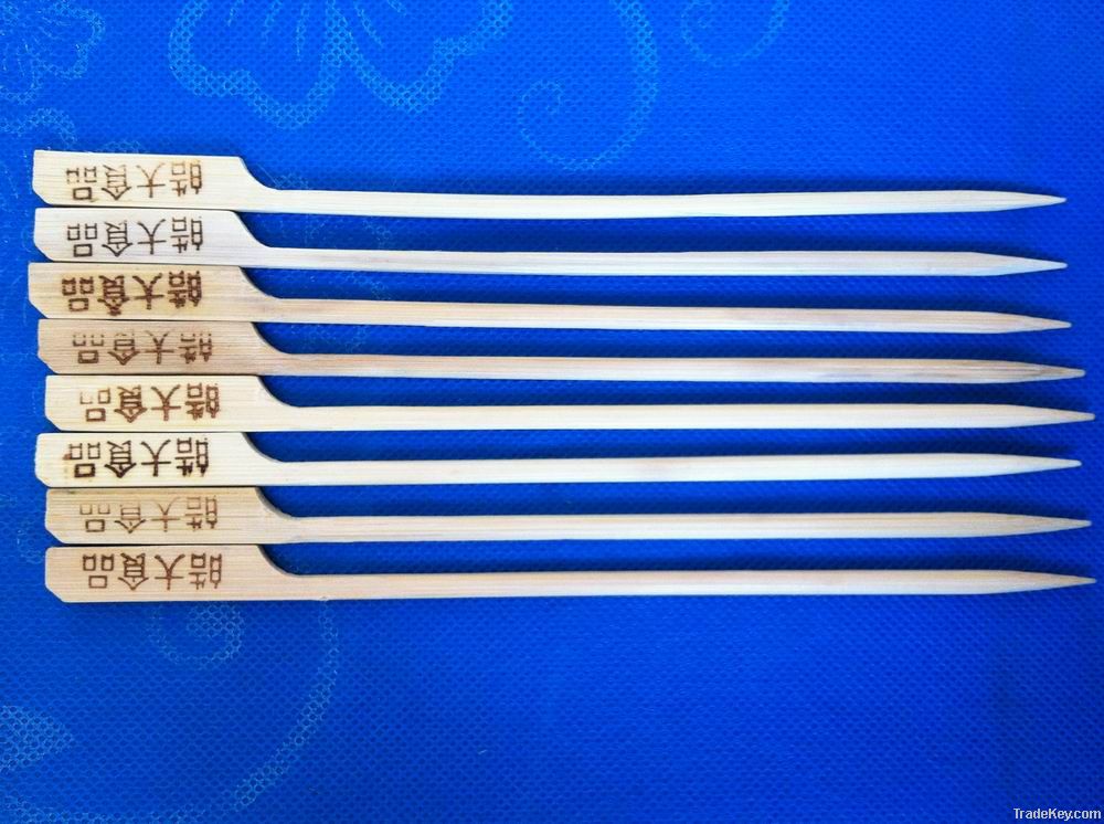 Bamboo BBQskewers, with or with out green skin , with and without logo