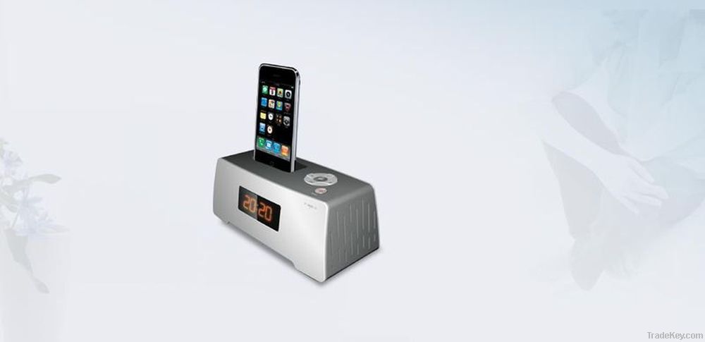 ipod dock speaker with radio clock