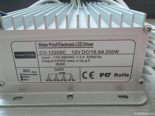 200w Waterproof led driver