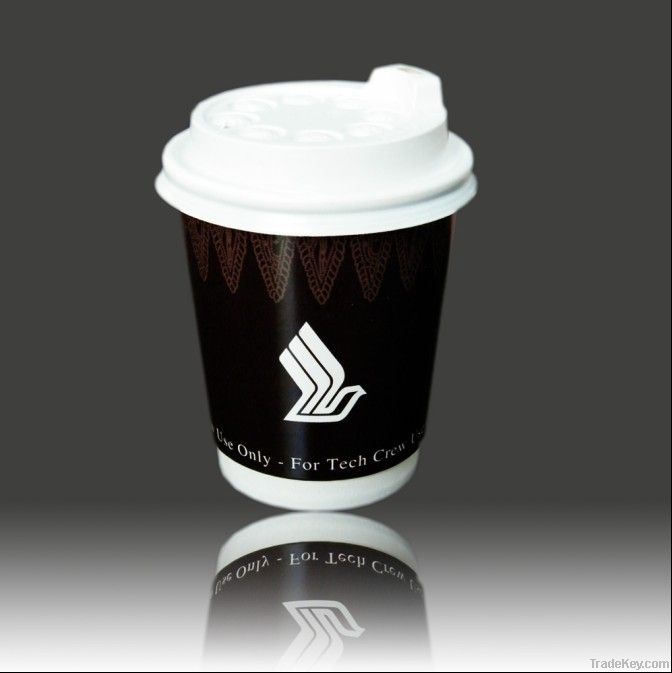 Disposable double wall paper cup