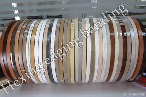 pvc decorative wood grain edge banding with Cherry texture