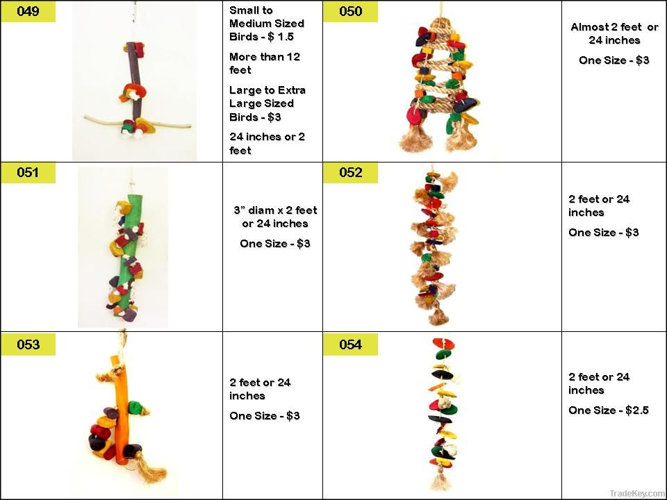 PCC Bird Toys, Perches and Stands