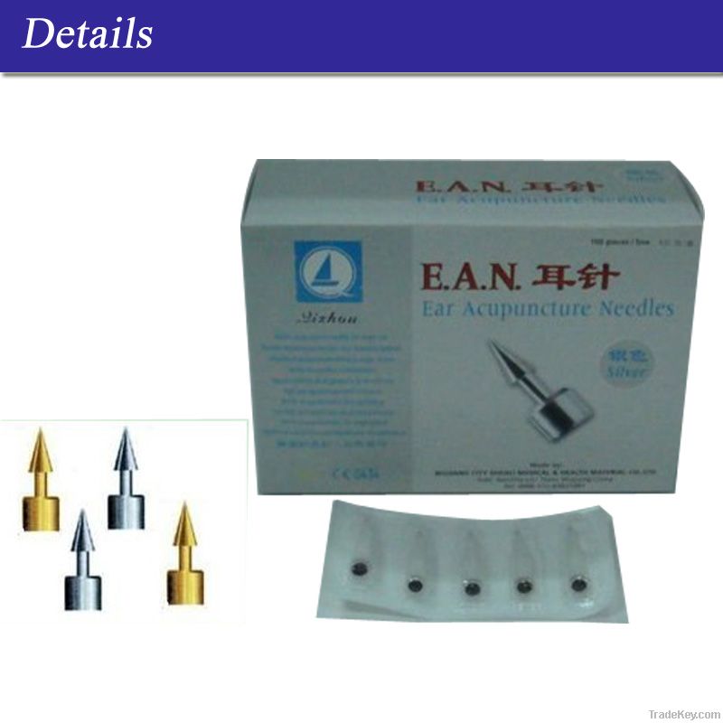 Ear Acupuncture Needles With Gold/Silver Coated CE