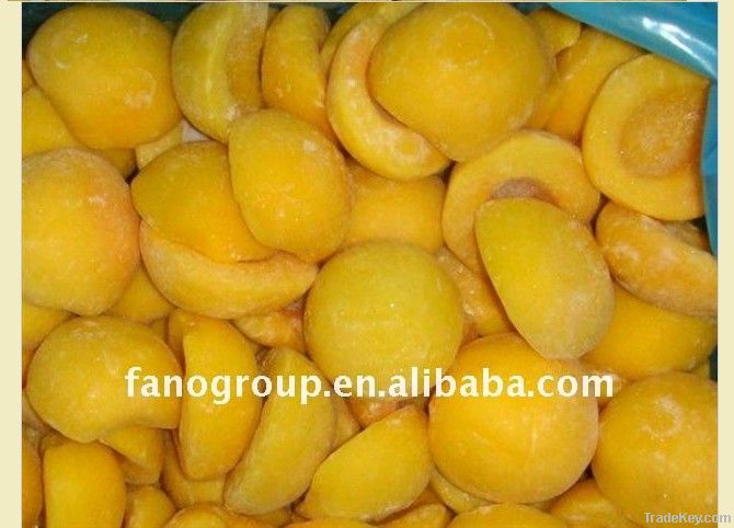 Frozen yellow peach