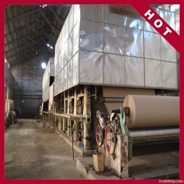 large capacity 2100mm kraft paper making machine using waste paper, whe