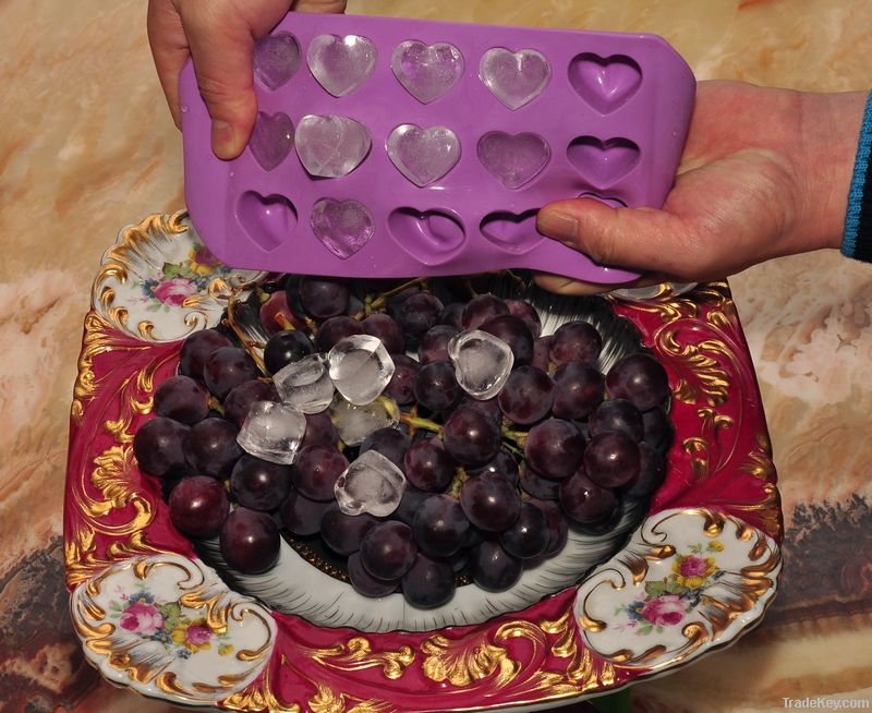 heart shape silicon ice tray