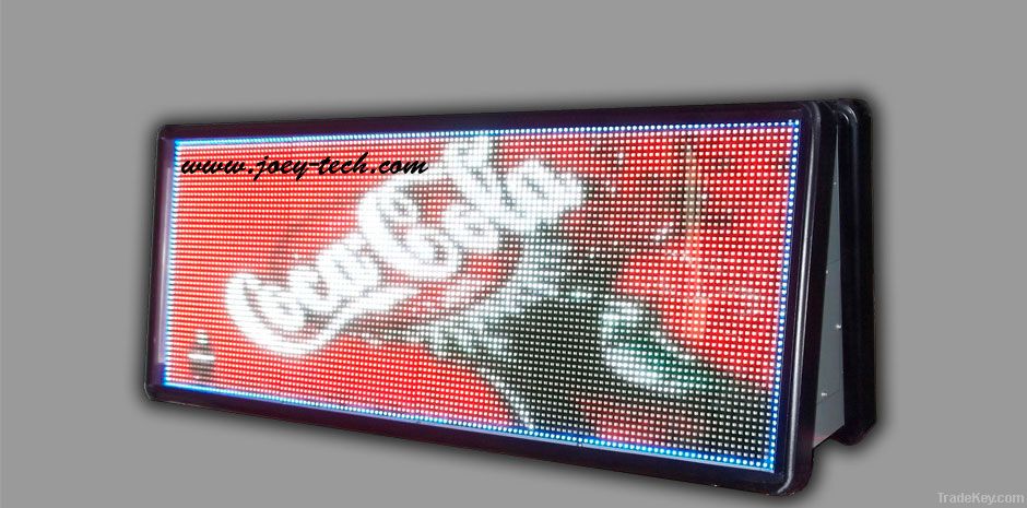 LED taxi top full color advertising display/ two sides/high brightness
