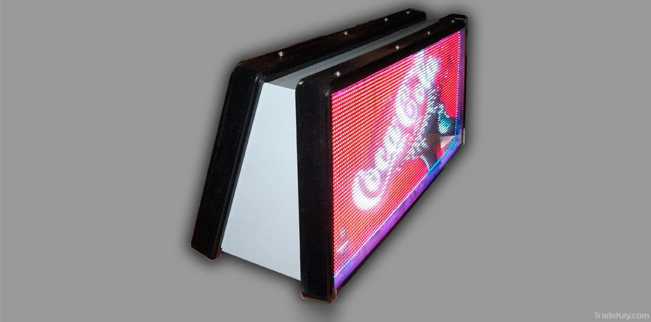 LED taxi top full color advertising display/ two sides/high brightness