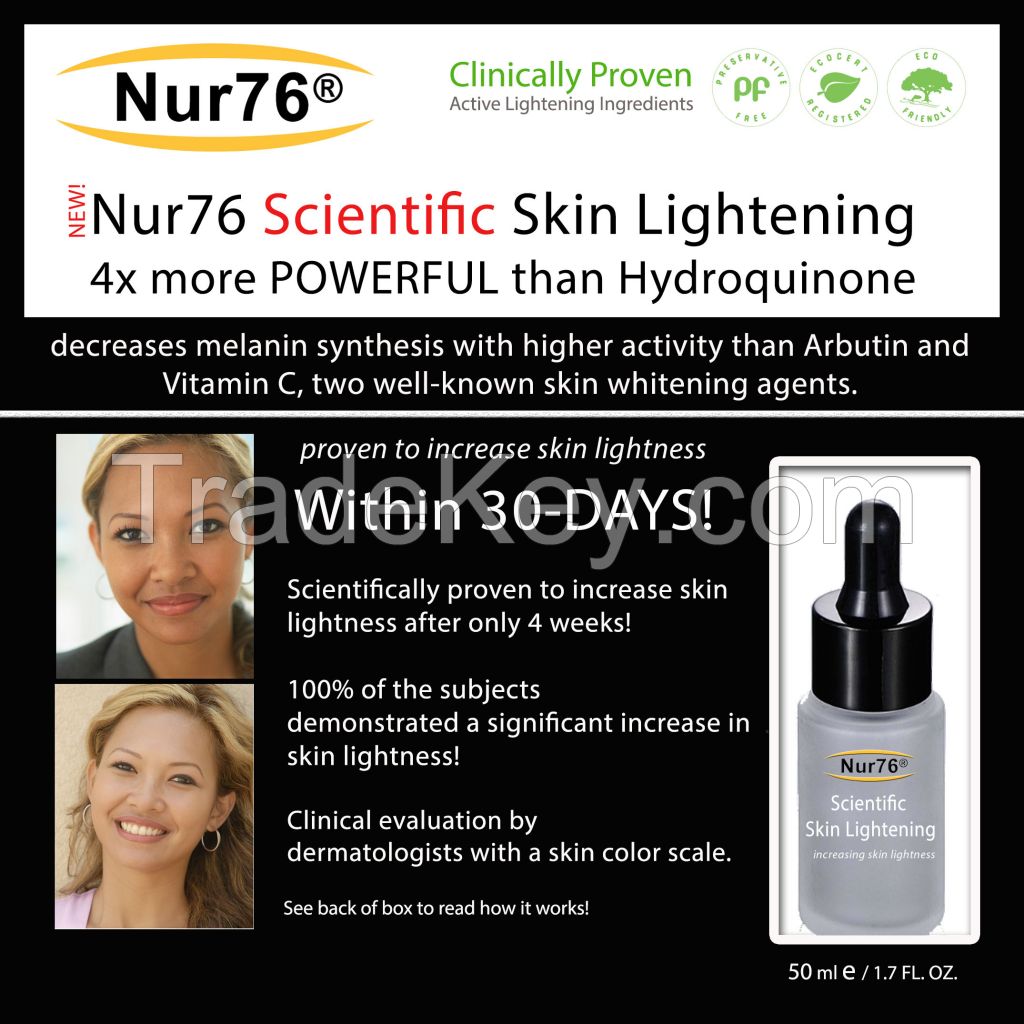 Nur76 Scientific Skin Lightening - 4 x more POWERFUL than hydroquinone! EXCLUSIVE OFFER!