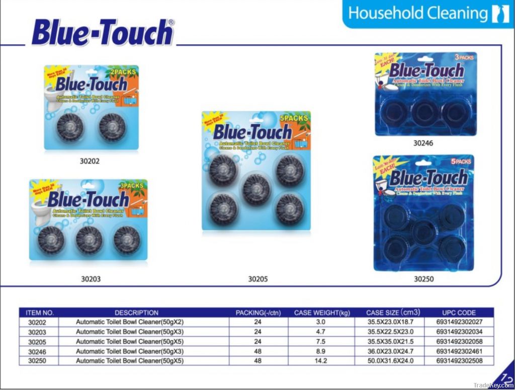 Blue-Touch New Formula Automatic Toilet Bowl Block clea, Blue B Cleaner
