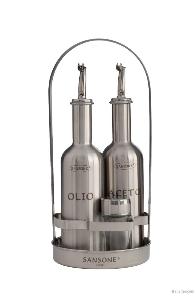 Stainless Steel Stand with bottles