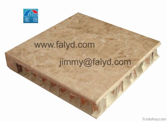 Aluminum honeycomb panel with Stone