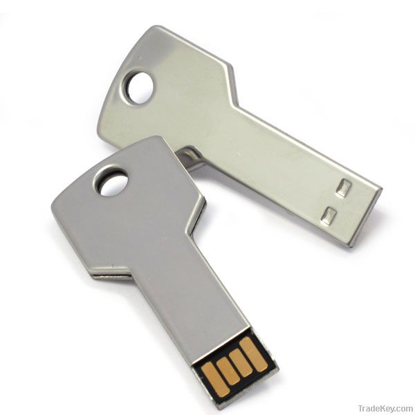 Key shape USB, Stainless steel usb flash drive, metal usb