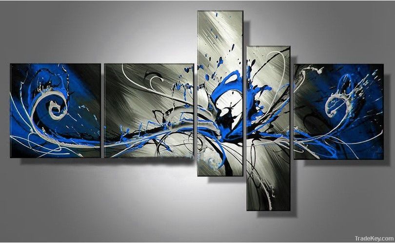 100% handpainted abstract group oil painting on canvas/abstract painti