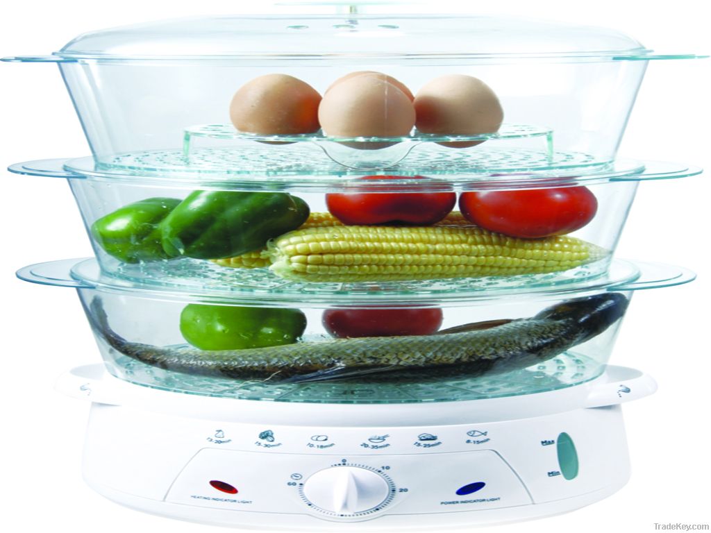 plastic electrical food steamer/steam cooker