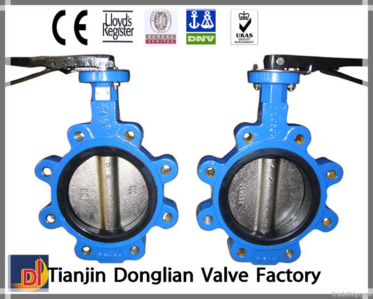 Full lug type butterfly valve