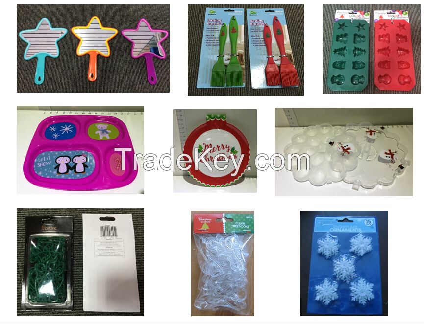 Christmas decoration/x'mas plastic bottle/cups/bowls/trays/plates