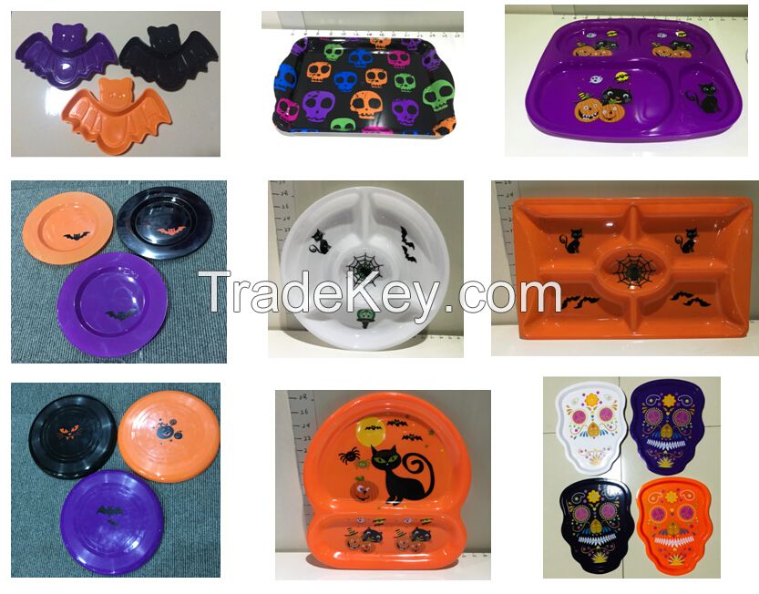 Halloween decoration/Halloween plastic bottle/cups/bowl/trays/plates