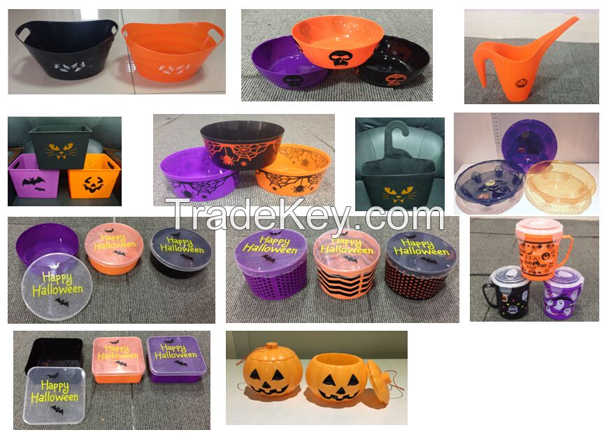 Halloween decoration/Halloween plastic bottle/cups/bowl/trays/plates