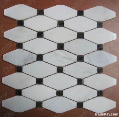 12"x12"Long octagon China white marble mosaic