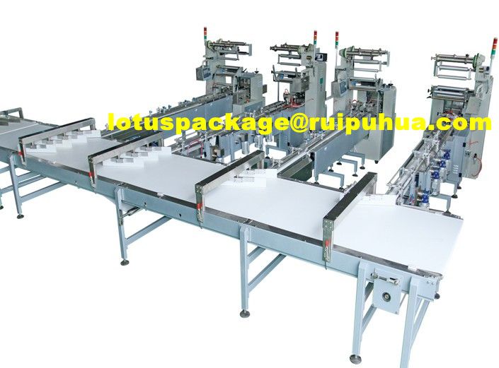 Horizontal plastic film flow-wrapping machine for granular food