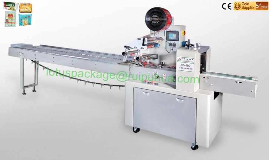 Bread automatic plastic film flow pack/packing/packaging machine