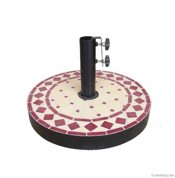 Ceramic mosaic parasol base