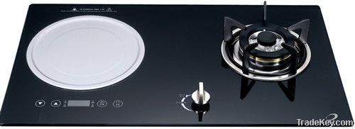 gas stove with portable induction cooker