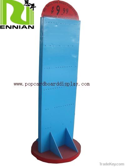 Supermarket Shelves Paper Spinner Stand With Hooks