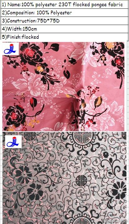 100% polyester flocking fabric