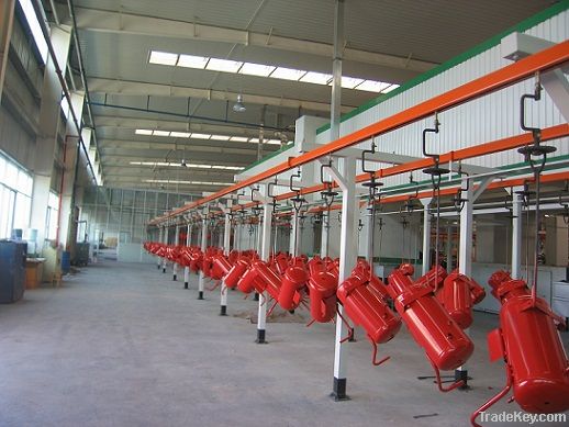 coating line with reciprocator