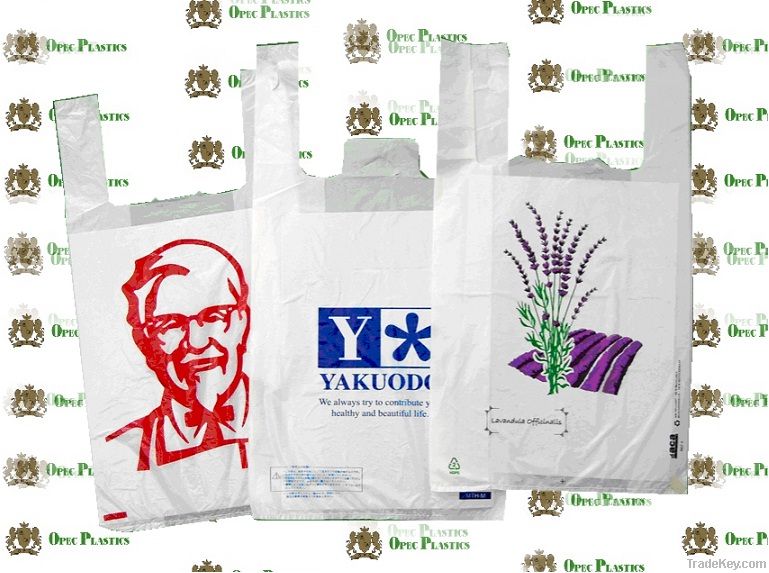 HDPE T-shirt plastic bags print-high quality plasticbags-OPEC plastic