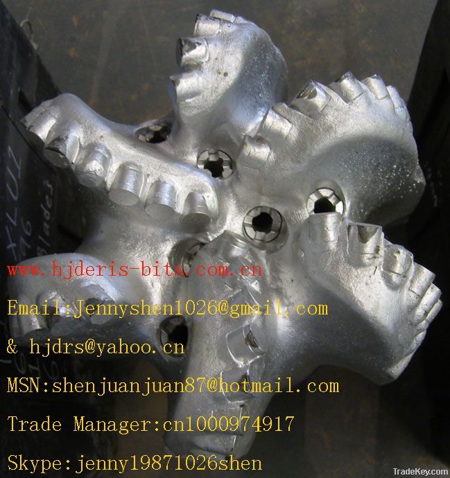 6 blades matrix steel body pdc cutters drill bits drilling a well