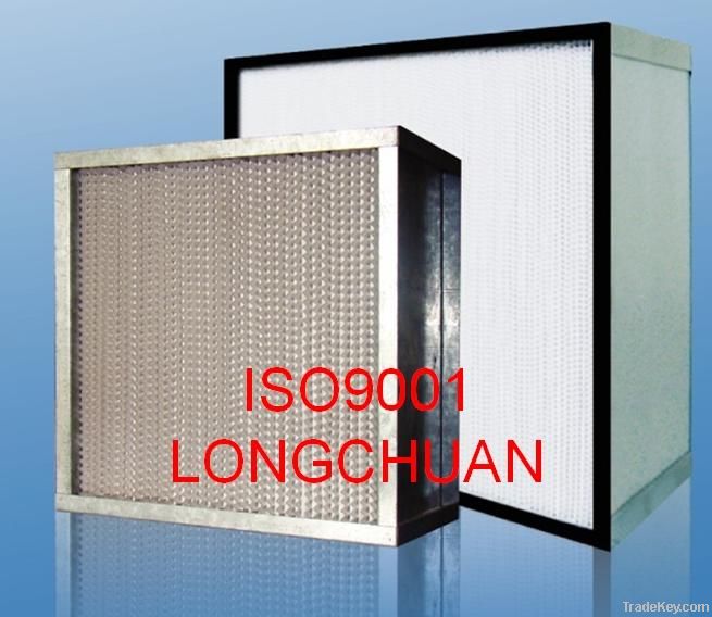 High Efficiency Air Filter with Seperator