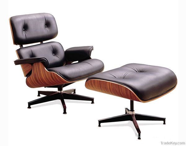 modern Eames lounge chair and ottoman