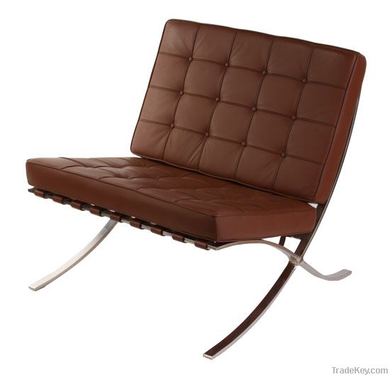 modern living room barcelona chair and ottoman