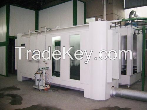 customer design powder coating booth for metal parts
