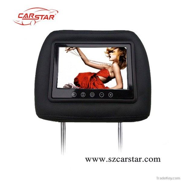 7 inch touch button car headrest monitor