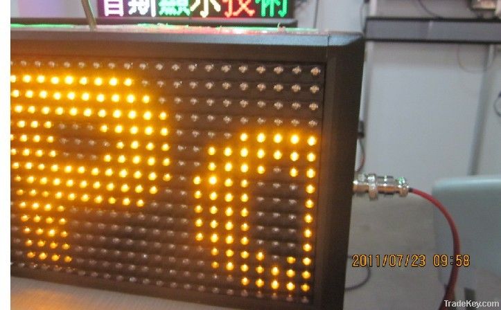 Poos P10 single yellow led sign SD-P10-1-Y