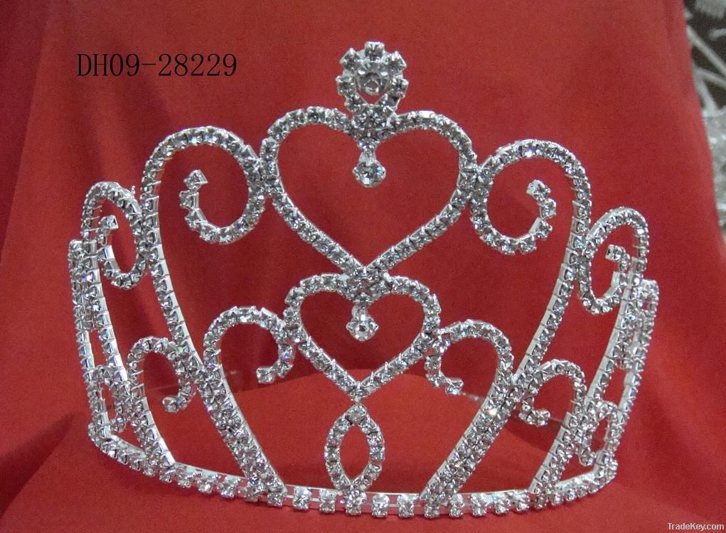 Rhinestone  sweet heart tiara crown